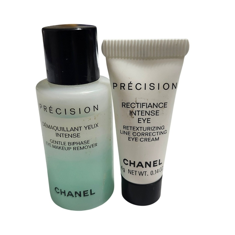 Chanel Precision Eye Care Set Makeup Remover 15ml & Eye Cream 4g Travel Size Duo - Picture 2 of 3
